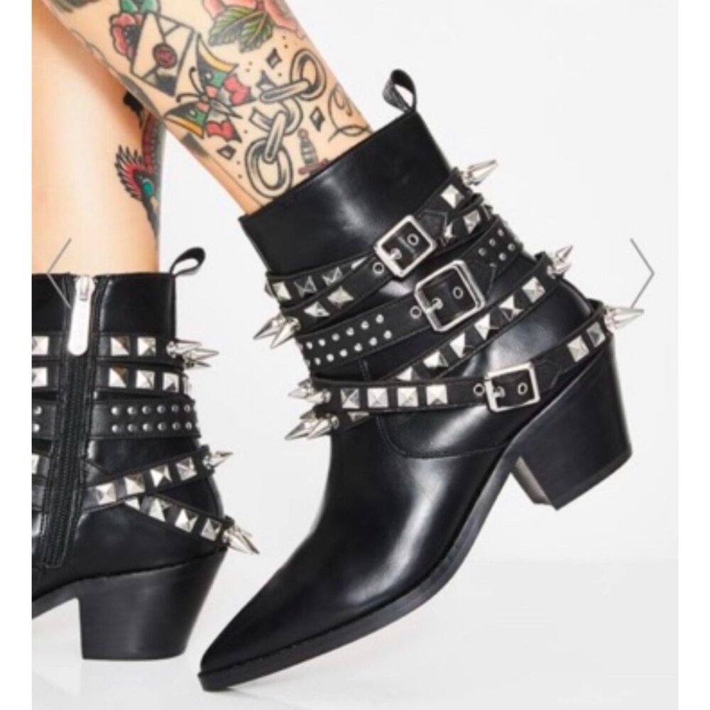 [SOLD on Depop] KILLSTAR "Callista" Ankle Boots - Sz 8 - Western/Biker/Grunge - Picture 4 of 9
